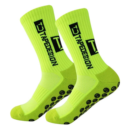 Anti Slip Soccer Grip Socks – Athletic Compression Football Crew Socks