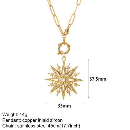 Gold Charm Pendant Necklace Collection – Celestial Eye Heart Sun Moon Layered Necklaces for Women