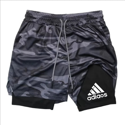 Men’s 2 in 1 Athletic Shorts – Compression Running Gym Shorts Quick Dry Sportswear for Men