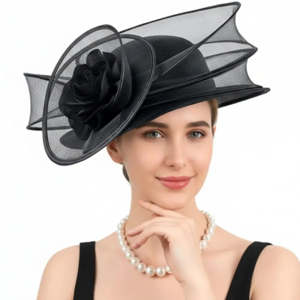 Royal Ascot Mesh Veil Fascinator | Elegant Pillbox Hat for Wedding & Banquet