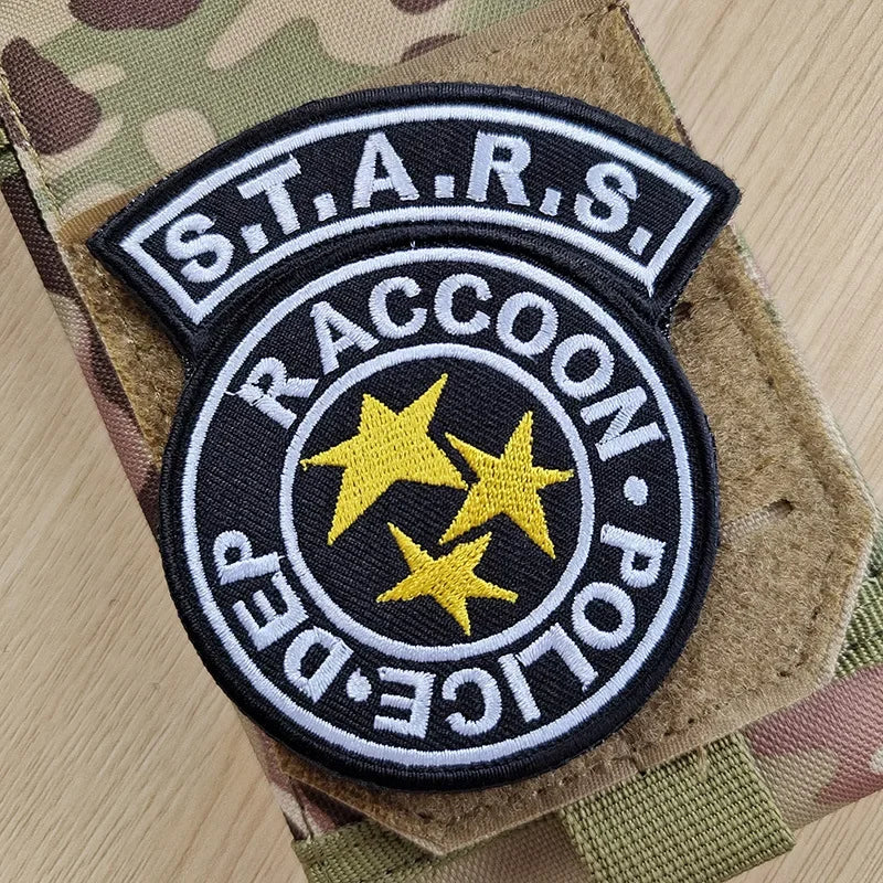 Raccoon Police Dep. Embroidered Patch | Tactical Hook & Loop Morale Badge