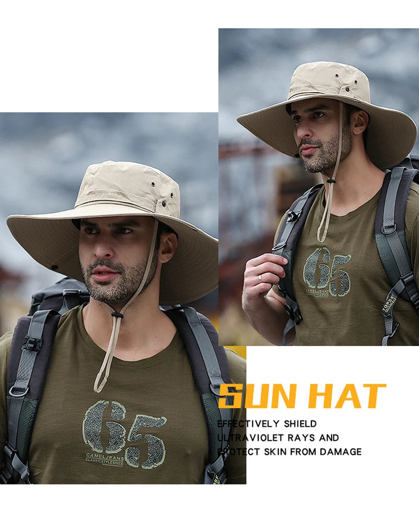 Wide Brim Sun Hat – UV Protection Outdoor Fishing & Hiking Hat