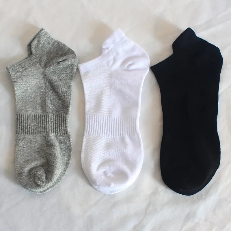 Men’s Low Cut Ankle Socks – Breathable Cotton No Show Socks Pack