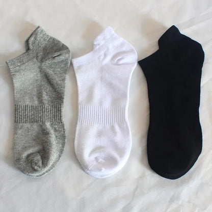 Men’s Low Cut Ankle Socks – Breathable Cotton No Show Socks Pack