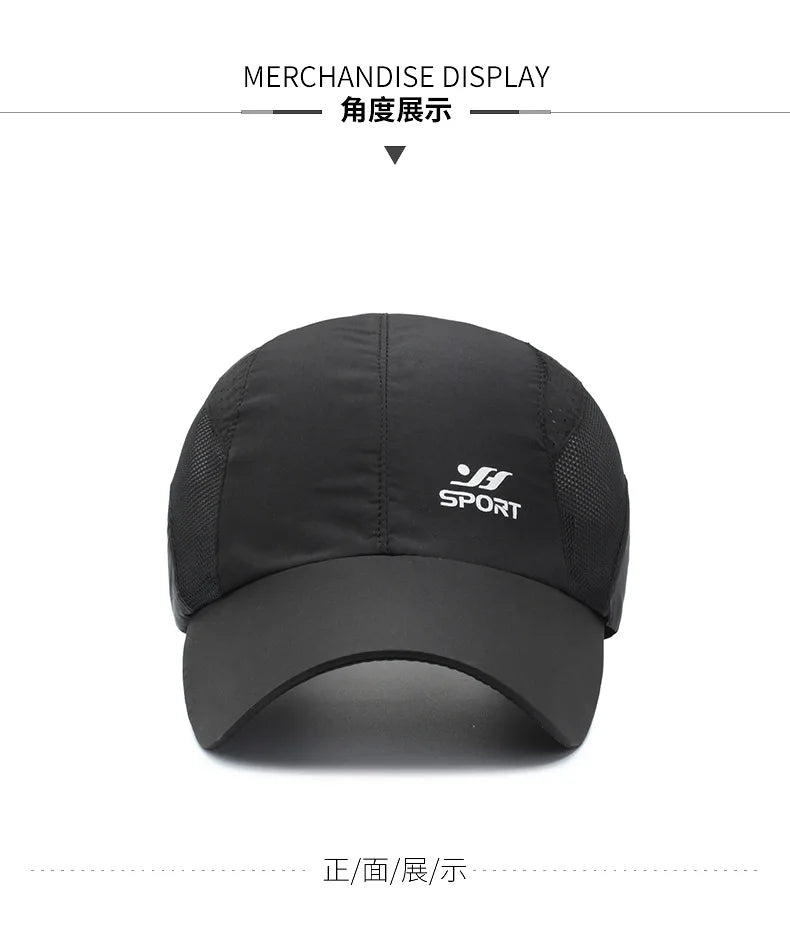 Breathable Sports Baseball Cap – Lightweight Quick Dry Running Hat