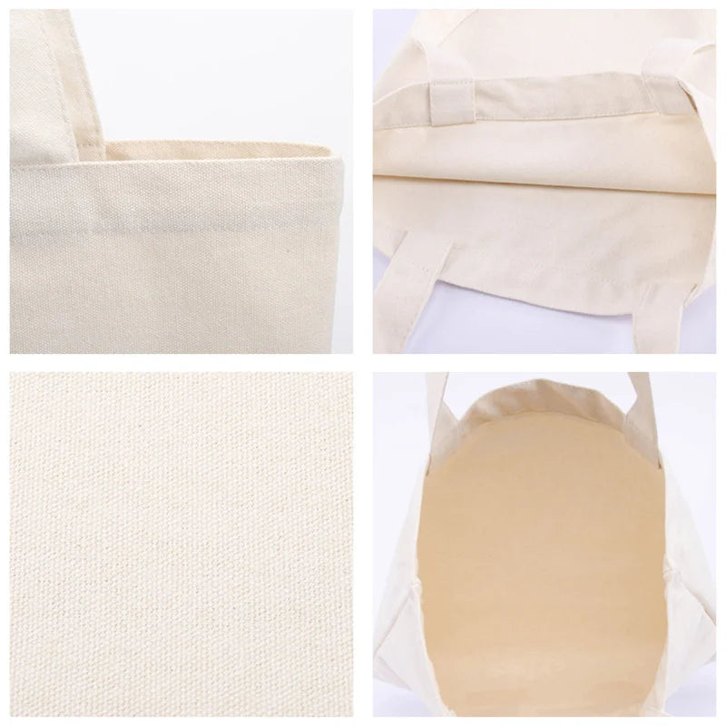 Blank Canvas Tote Bags – Reusable Cotton Shopping Bags for DIY Printing & Everyday Use