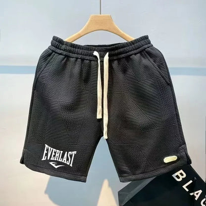 Men’s Textured Athletic Shorts – Casual Drawstring Gym Shorts Lightweight Summer Sportswear for Men