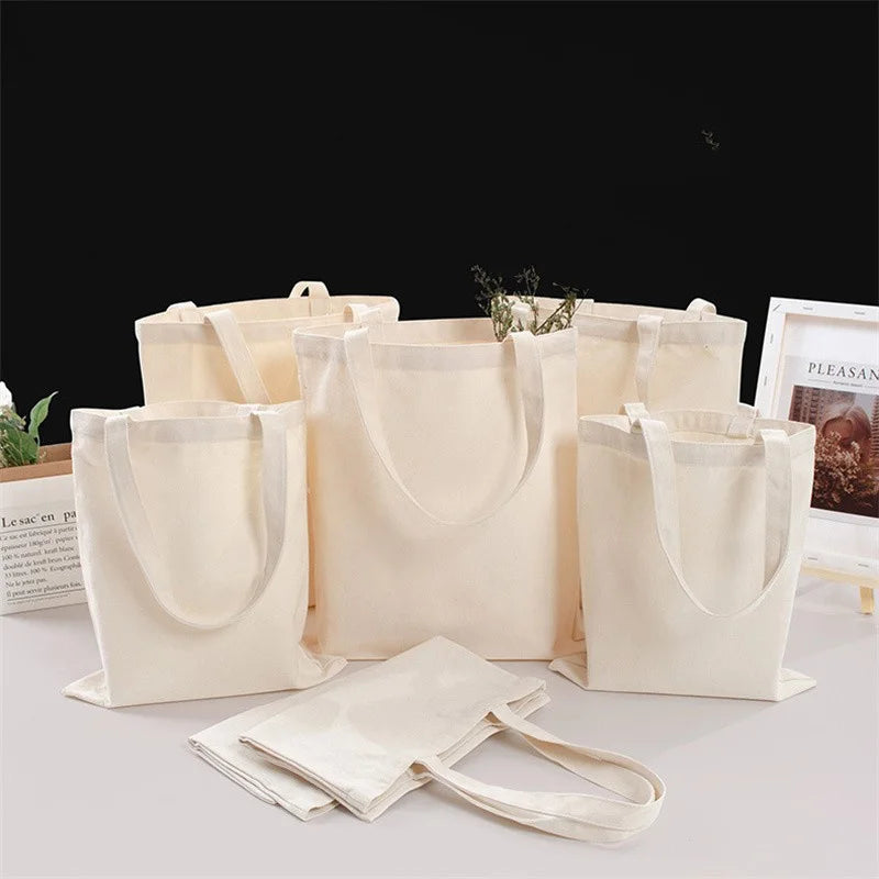 Blank Canvas Tote Bags – Reusable Cotton Shopping Bags for DIY Printing & Everyday Use