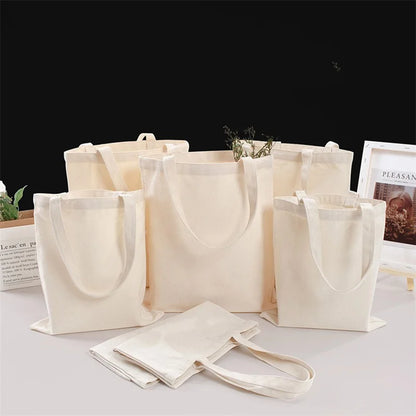 Blank Canvas Tote Bags – Reusable Cotton Shopping Bags for DIY Printing & Everyday Use