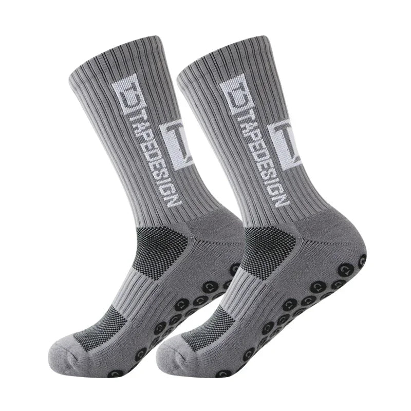 Anti Slip Soccer Grip Socks – Athletic Compression Football Crew Socks