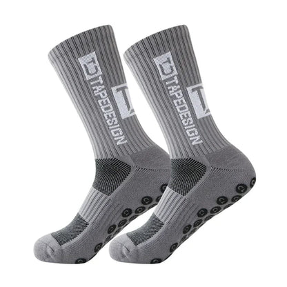 Anti Slip Soccer Grip Socks – Athletic Compression Football Crew Socks