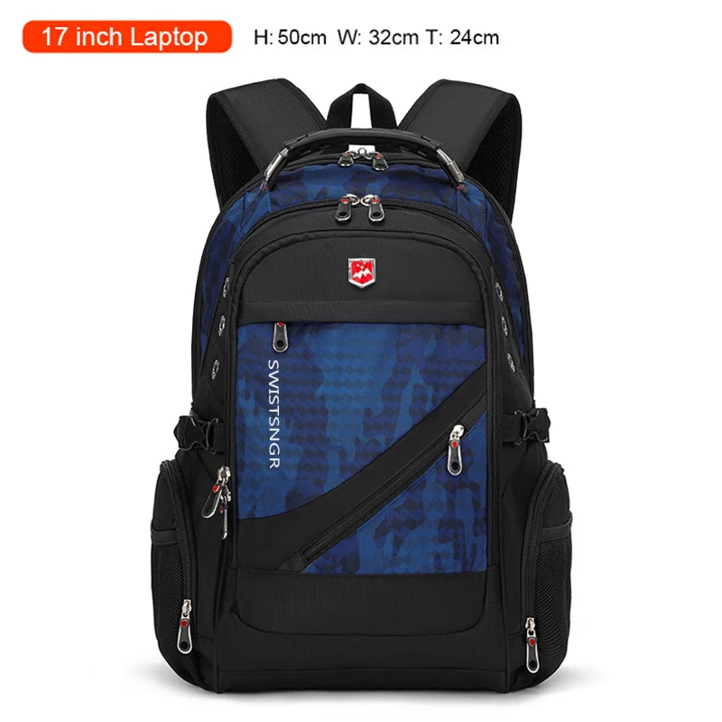 SWISSTSNGR Waterproof Backpack – Casual Laptop & College Bag