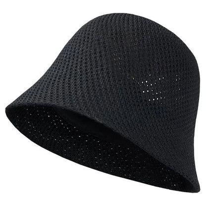 Women’s Knit Bucket Hat – Breathable Summer Crochet Fisherman Cap