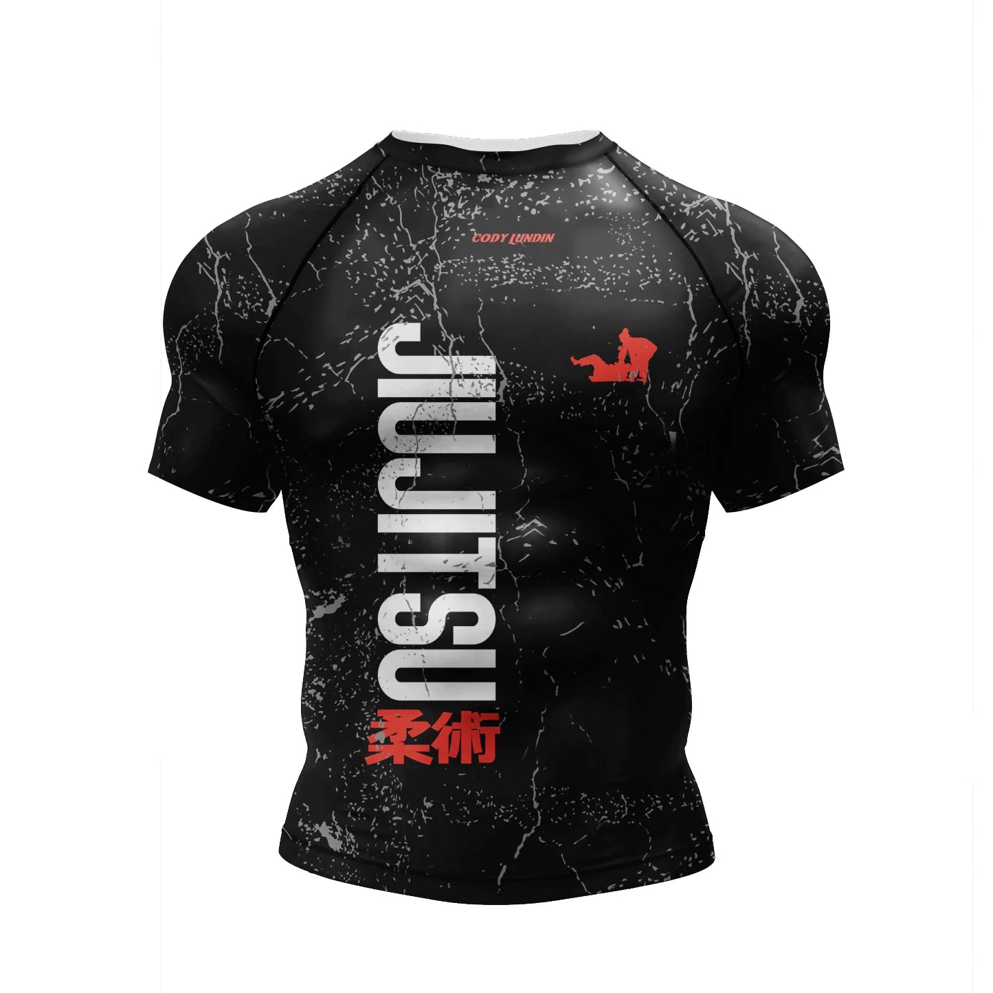 Pink BJJ Rash Guard Men Short Sleeve Jiu Jitsu Compression Training Shirt