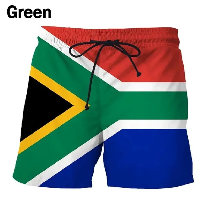Men’s National Flag Swim Trunks – Quick Dry Beach Shorts