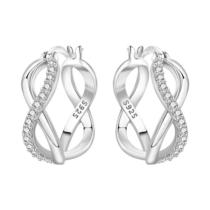 925 Sterling Silver Hoop Earrings – Minimalist Layered Huggie Earrings for Women