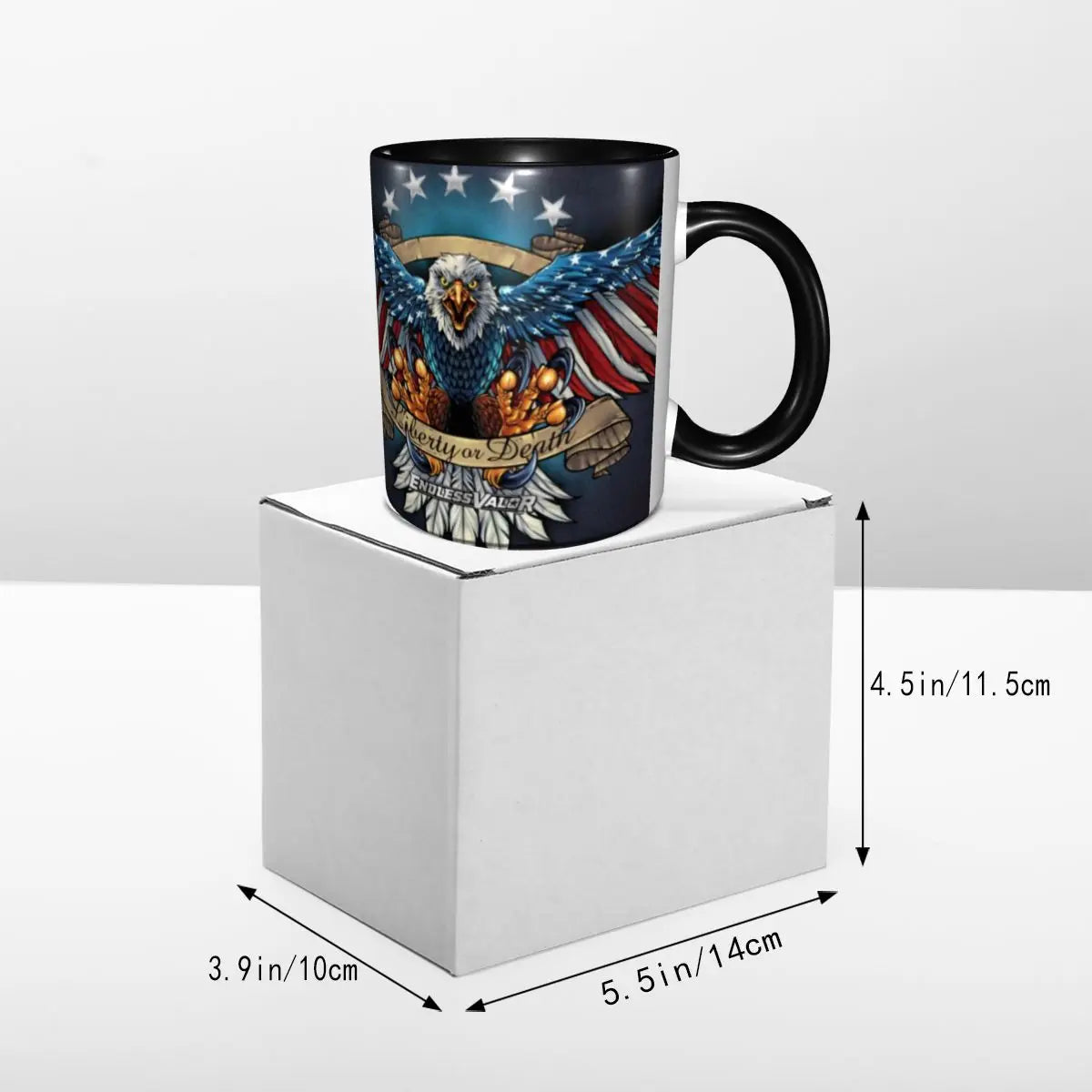 US Flag Wings Eagle Coffee Mug DIY Custom American Flag Ceramic Tea Milk Mug Cup