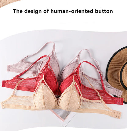 Sexy Lace Bralette for Women – Soft Wireless Push Up Bra