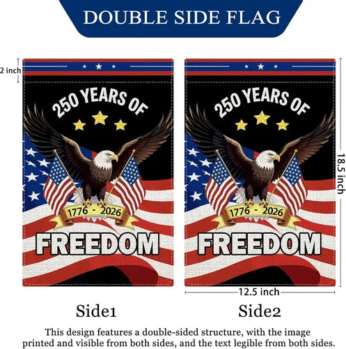 USA 250 Th Anniversary Garden Flag 250 Year 4Th of July Patriotic Anniversary
