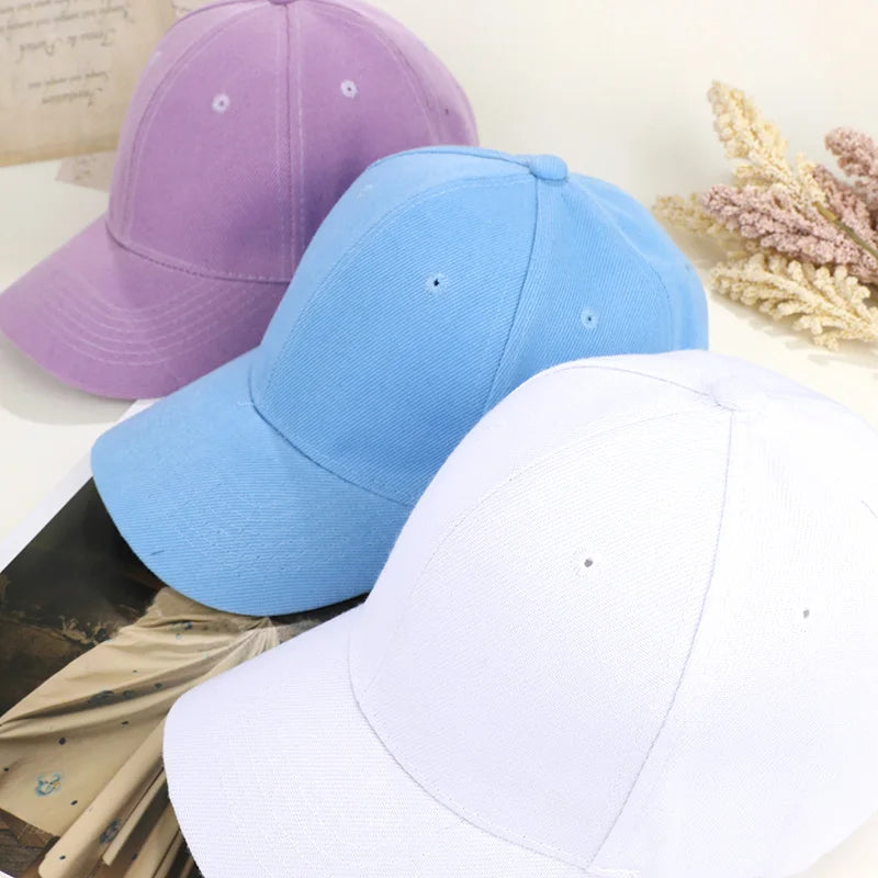 Solid Color Baseball Cap – Casual Adjustable Sports Hat