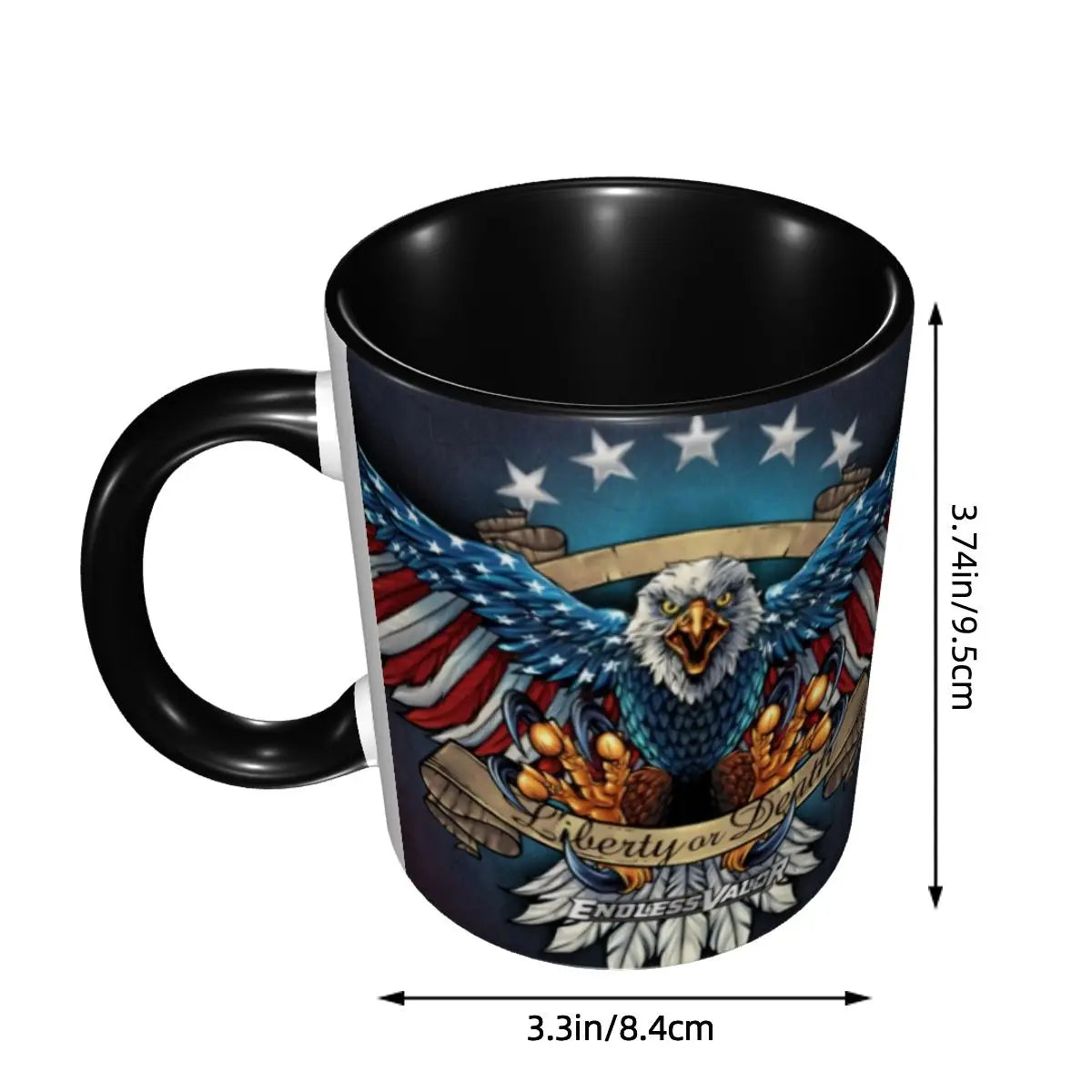 US Flag Wings Eagle Coffee Mug DIY Custom American Flag Ceramic Tea Milk Mug Cup