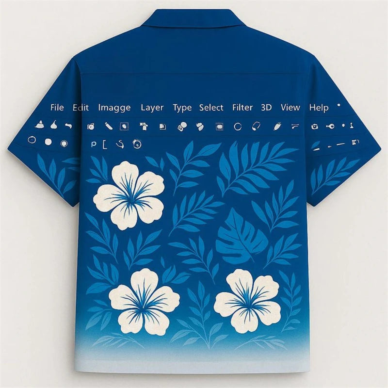 Funny Excel Spreadsheet Hawaiian Shirt 3D Print Y2K Vacation Button Up Shirt
