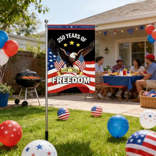 USA 250 Th Anniversary Garden Flag 250 Year 4Th of July Patriotic Anniversary