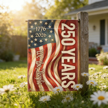 250th Anniversary Garden Flag Patriotic Banner Independence Day 4th of July Decoration for Garden Yard Porch Lawn Outdoor Decor