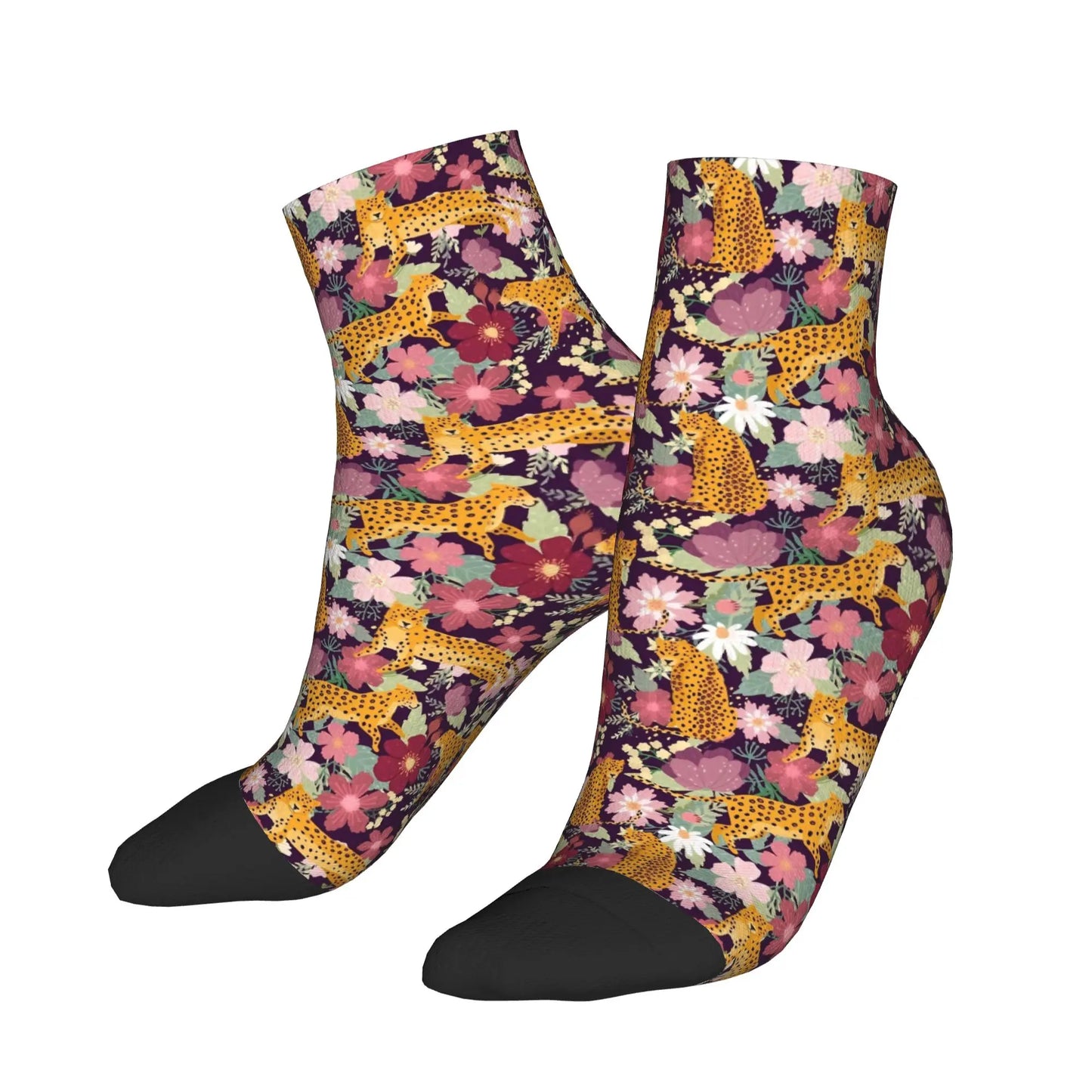Floral Print Ankle Socks – Vintage Aesthetic Women’s Fashion Socks