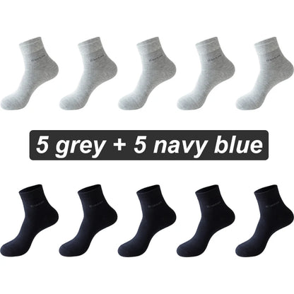 Bamboo Fiber Crew Socks – Soft Breathable Casual Dress Socks for Men & Women