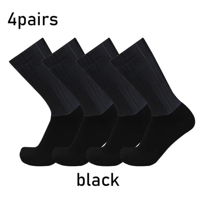 4 Pairs Crew Socks Set – Breathable Cotton Athletic Casual Socks