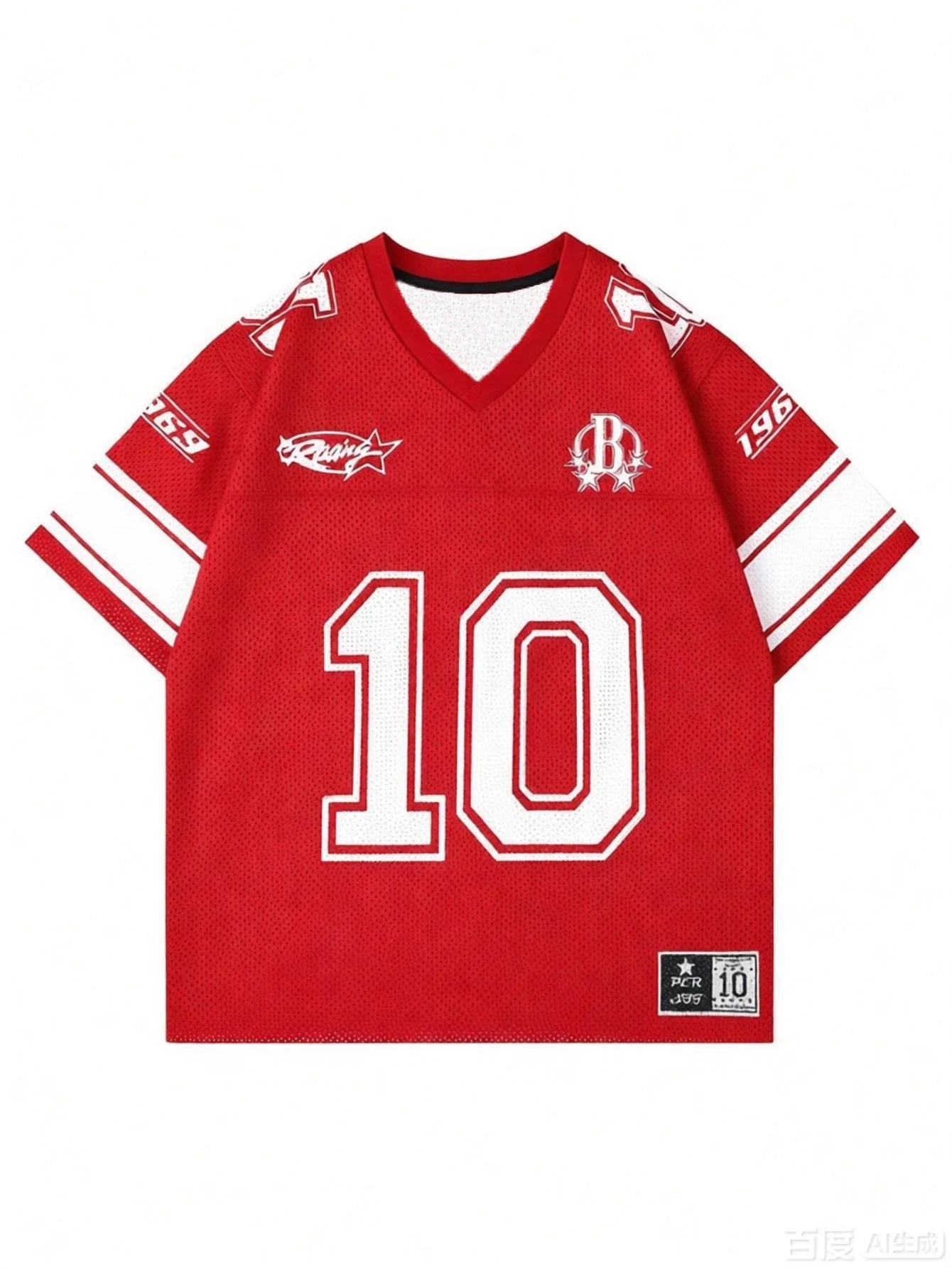 Number 10 Oversized Jersey T-Shirt Women V-Neck Sport Style Casual Summer Streetwear Tee