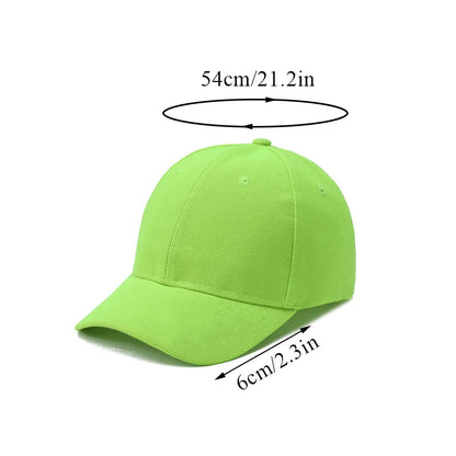 Solid Color Baseball Cap – Casual Adjustable Sports Hat