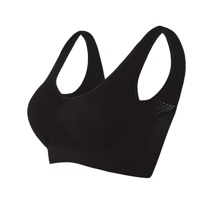 Seamless Sports Bra – Breathable Push Up Fitness Bra with Removable Pads