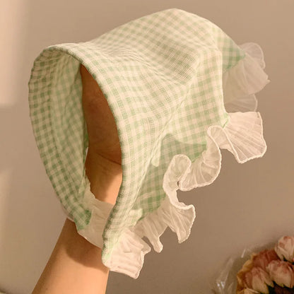 Vintage Lace Headscarf – Cottagecore Floral Hair Scarf, Elegant Triangle Headband for Women