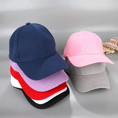 Solid Color Baseball Cap – Casual Adjustable Sports Hat