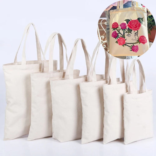 Blank Canvas Tote Bags – Reusable Cotton Shopping Bags for DIY Printing & Everyday Use