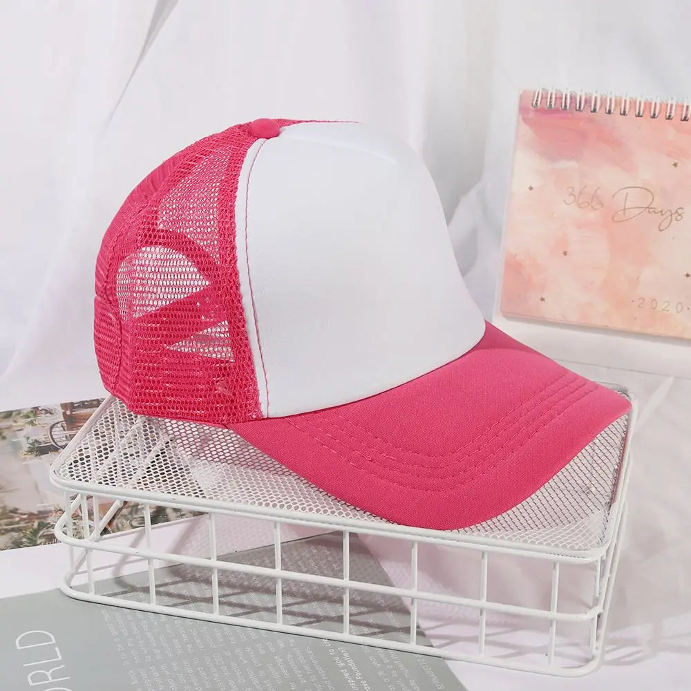 Blank Trucker Hat – Adjustable Mesh Baseball Cap for Men & Women