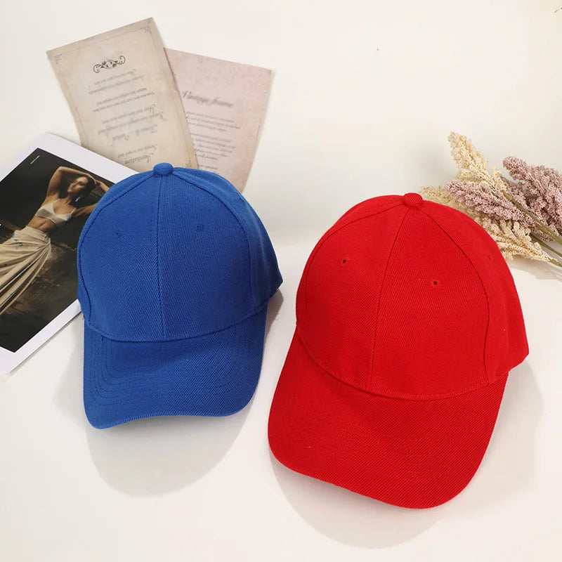 Solid Color Baseball Cap – Casual Adjustable Sports Hat