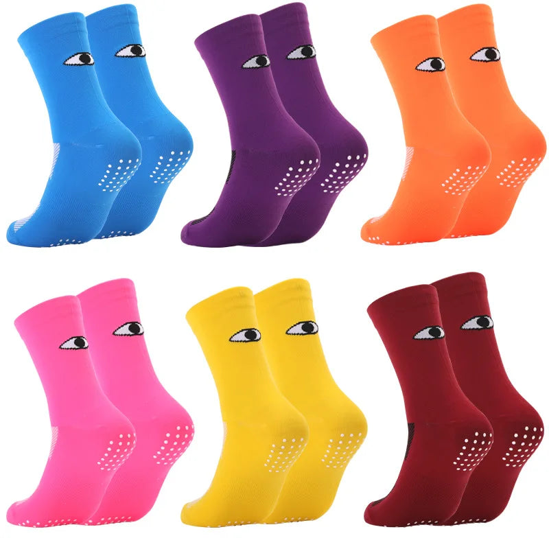 Anti Slip Grip Sports Socks – Athletic Crew Socks for Soccer & Training