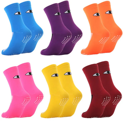 Anti Slip Grip Sports Socks – Athletic Crew Socks for Soccer & Training