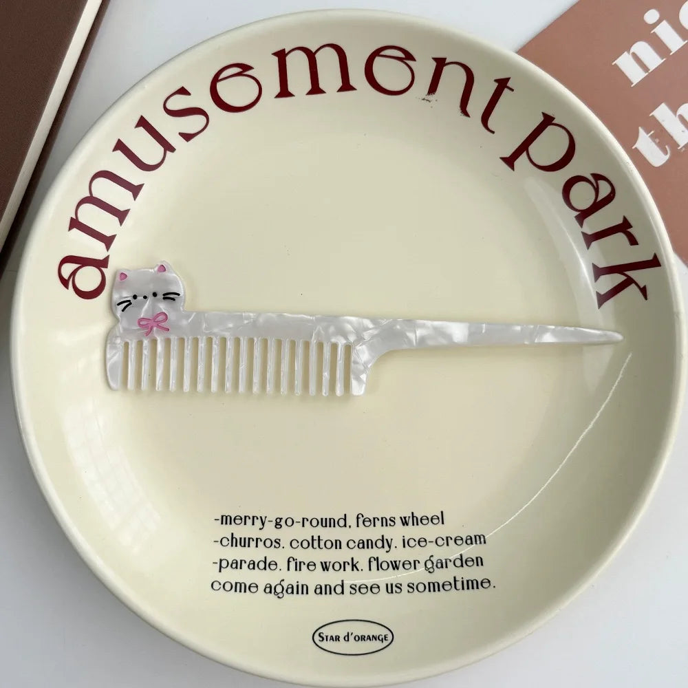 Cute Animal & Fruit Hair Comb Collection – Kawaii Acetate Detangling Comb for Women, Kids & Aesthetic Accessories