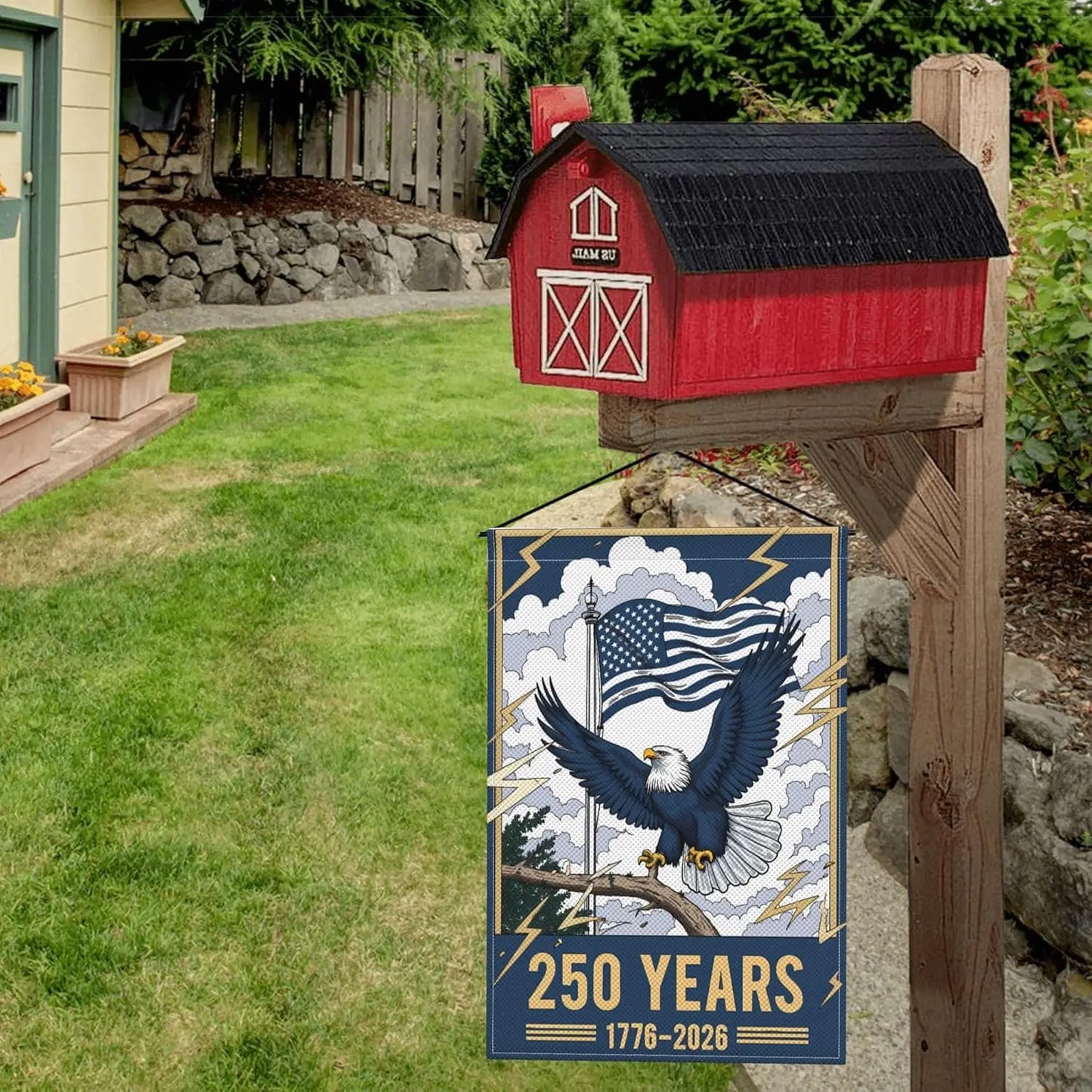 Anniversary 4th of July Patriotic Flag 250th Birthday Garden Flags Double Sided