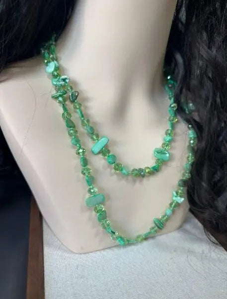 Bohemian Colorful Irregular Shell Beaded Necklace Long Sweater Chain Accessory Vintage Style Women's Holiday Fashion Jewelry