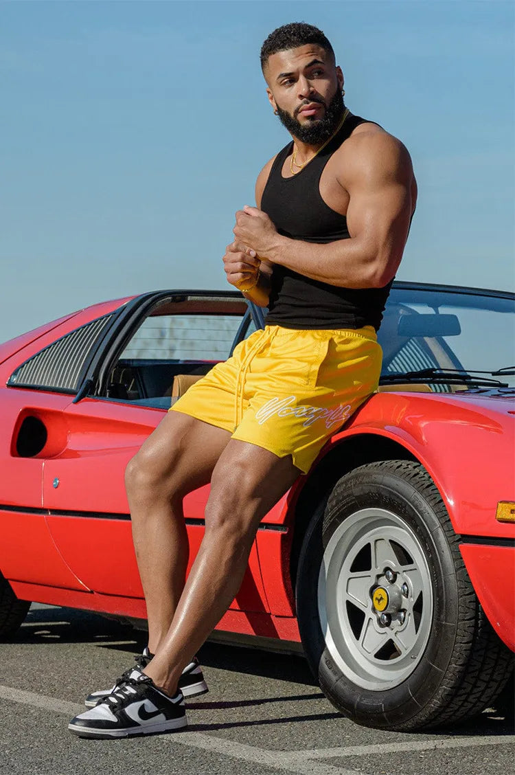 Men’s Casual Athletic Shorts – Lightweight Drawstring Gym Shorts Summer Streetwear for Men