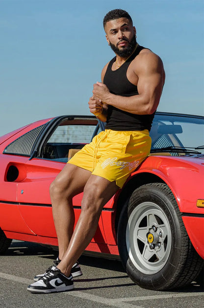 Men’s Casual Athletic Shorts – Lightweight Drawstring Gym Shorts Summer Streetwear for Men