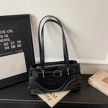 Plaid Shoulder Handbag – Cute Vintage Y2K Tote Purse for Women