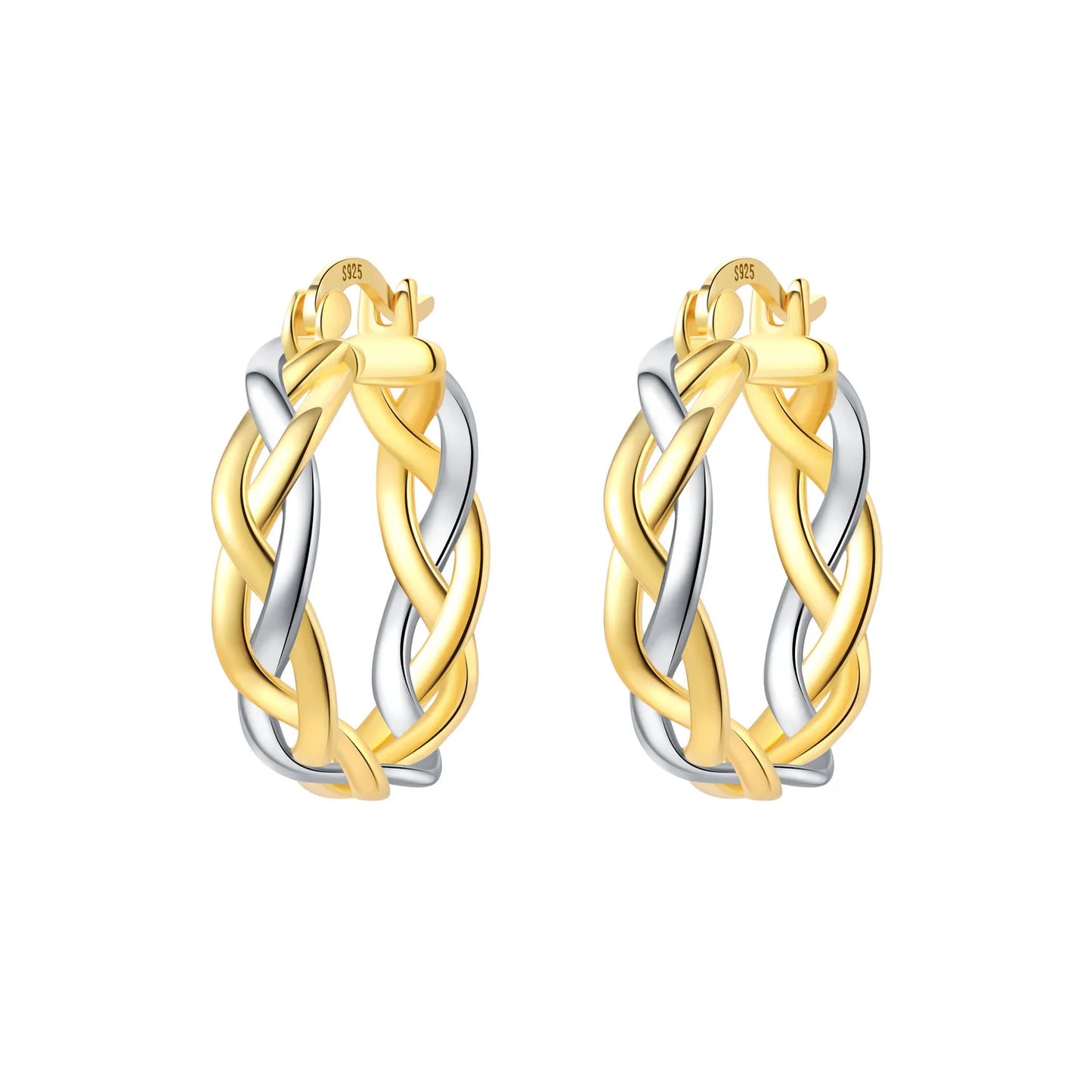 925 Sterling Silver Hoop Earrings – Minimalist Layered Huggie Earrings for Women