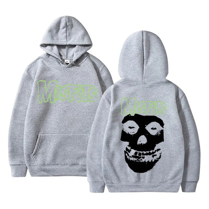 Misfits Skull Hoodie – Punk Rock Graphic Pullover Hoodie for Men & Women