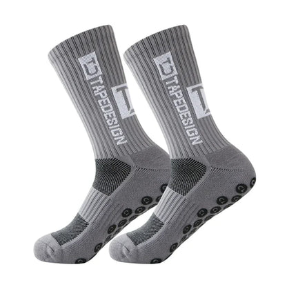 Anti Slip Soccer Grip Socks – Athletic Compression Football Crew Socks